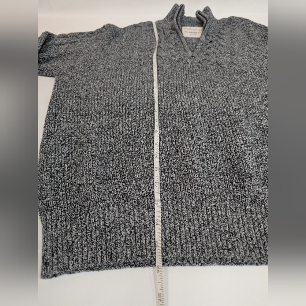 Weatherproof Gray Half Zip Knit Pullover 100% Cot… - image 6